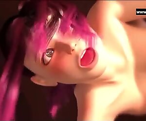 Verrückte Hentai-Fantasie mit einem 18-jährigen japanischen Teenager.