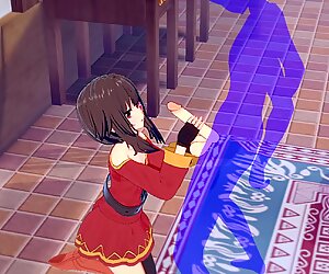 Konosuba hentai - megumin aftrekken met sperma spuiten in haar gezicht - japans aziatische manga anime spel porno