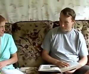Redhead wife stops his studies for sex